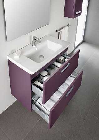 Фото: Комплект мебели 70 см Roca Gap фиолетовый, с подсветкой + шкаф-пенал левый Roca в каталоге