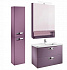 Комплект мебели 60 см Roca Gap фиолетовый, с подсветкой + шкаф-пенал левый