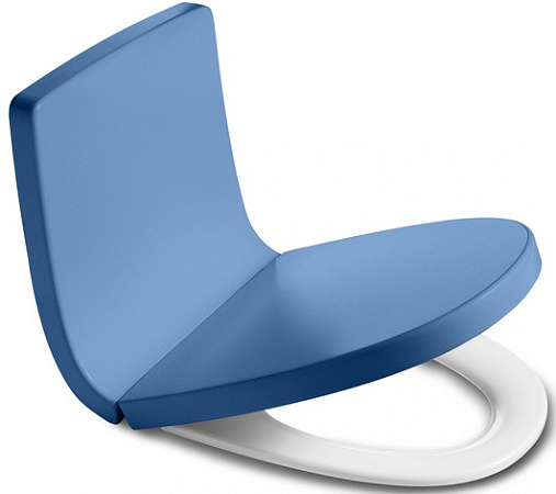 Фото: Крышка-сиденье для унитаза Roca Khroma 801652F4T синяя, микролифт Roca в каталоге