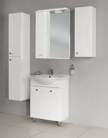 Фото: Зеркальный шкаф Aquaton Лиана 65 1A166202LL01L, белый Roca в каталоге