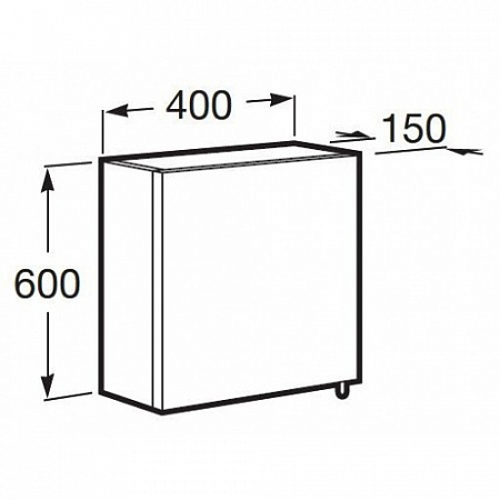 Зеркало шкаф 40 см