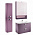 Комплект мебели 70 см Roca Gap фиолетовый, с подсветкой + шкаф-пенал левый
